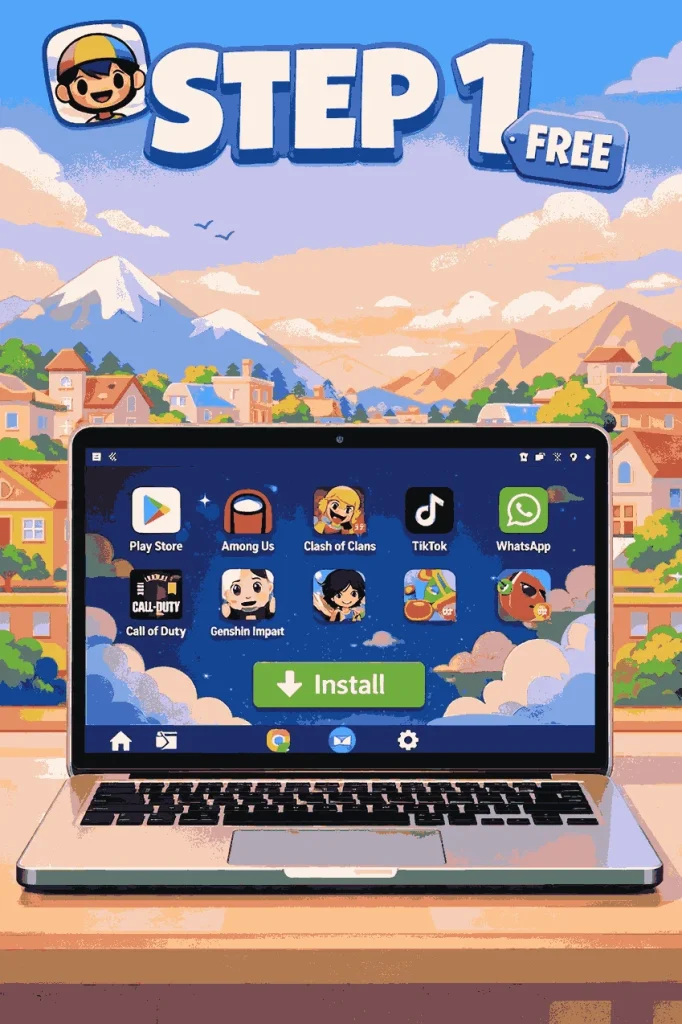 Download an Android emulator such as BlueStacks or NoxPlayer